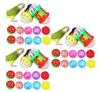 Ipetboom 36pcs Bird Toys Grinding Beak Balls for Parrots Cockatiel Conures Chew Toys for Bird Cage Training