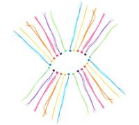 Ipetboom 36pcs Rainbow Clip in Braid Extensions Hair Decorations for Boys and Girls Halloween Parties Role Play Random Color