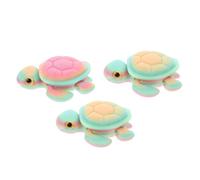 Ipetboom 3pcs 3d Printed Turtle: Glow In The Dark Movable Joints Glowing Turtle For Fish Tank - Small Animal Figurine For Aquarium Decoration