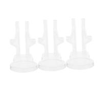 Ipetboom 3pcs Acrylic Coffee Cup Display Stand Plate Holder Multipurpose Stable Rack for Tea Cups Saucers Porcelain Dishes Kitchen Organization Accessories