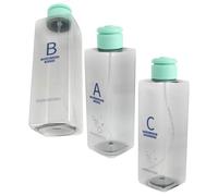 Ipetboom 3pcs B C Molecular Hydrogen Bottles for Facial Oxygen Injection Device Replacement Spa Containers Compatible with Hydro Waste Jar Salon Skin Care Machine Accessories for Deep