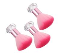 Ipetboom 3pcs Blush Makeup Brush Set with Fluffy round Top Nylon Bristles and Stable Base Design for Large Area Coverage, for Home and Daily Wear Use