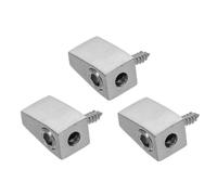 Ipetboom 3pcs Brass Headless Guitar String Lock Nut Modular Electric Bass Guitar Bridge Clamp Replacement Retainer for Quick Installation and Enhanced Playability