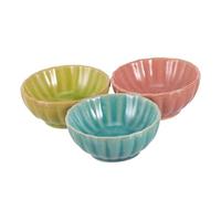 Ipetboom 3pcs Ceramic Essential Oil Bowls Aromatherapy Dish for Spa Massage Blending with Unique Crackle Glaze Finish in Red Green Blue Small Bowls for Beauty Salon Decor and Easy Cleaning
