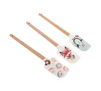 Ipetboom 3pcs Christmas Baking Scraper Silicone Baking Spatula Cream Cheese Spreader Cake Icing Spatula Xmas Dish Scraper Christmas Icing for Cake Decorating Butter