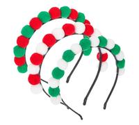 Ipetboom 3pcs Christmas Fuzzy Headbands for Women Cute and Holiday Hair Accessories Stylish Xmas Headwear for Parties and Festive Celebrations