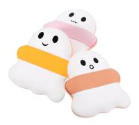 Ipetboom 3pcs Cotton Candy Makeup Powder Puff Set, Reusable Soft Sponge for Wet and Dry Makeup, Non-caking Loose Powder Puff Pads in Pink, Nude, Yellow for Face under Eye Use