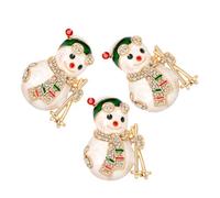 Ipetboom 3pcs Cute Snowman Brooch Enamel Christmas Jewelry for Women Durable Winter Pins Versatile Holiday Accessories for Xmas Party Decorations