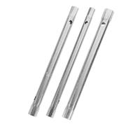 Ipetboom 3pcs Dual Ended Socket Wrench Set for Bathroom Fixtures Compact Plumber Spanner with Tubular Sockets Lightweight Basin Tap Wrench Tool for Secure Nut Tightening