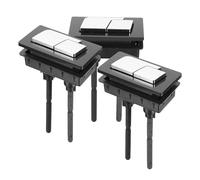 Ipetboom 3pcs Dual Flush Toilet Push Button Replacement Plastic Toilet Tank Push Button for Cistern