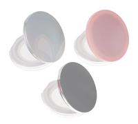 Ipetboom 3Pcs Dust Proof Cosmetic Storage Box Loose Powder Case Plastic Refillable Powder Holder with Creative Simple Design Control Amount of Easy to Take for Vanity Table Top