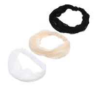 Ipetboom 3pcs Elastic Lace Mesh Headbands for Women Breathable Wide Stretch Cloth Hair Wraps for Summer Travel Wedding Party Stylish Ventilated Headwrap Accessories
