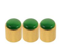 Ipetboom 3pcs Electric Guitar Metal Potentiometer Knobs Green Cat Eye Volume Tone Control Rotary Bass Audio Control Replacement Parts