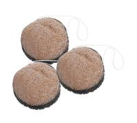 Ipetboom 3pcs Facial Scrub Sponge Double-Sided Bamboo Charcoal and Walnut Seed Exfoliating Pads for Deep Cleansing and Pore Minimizing Suitable for Men and Women Skincare Routine
