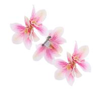 Ipetboom 3Pcs Faux Cymbidium Hair Clips Durable Cloth Beach Wedding Accessories for Women Floral Hairpins for Spring Outings and Summer Vacations