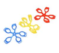 Ipetboom 3Pcs Finger Tension Trainer Finger Exerciser Hand Therapy Tool for Guitar Players Strength Rehabilitation Yellow Red Blue Resistance Bands