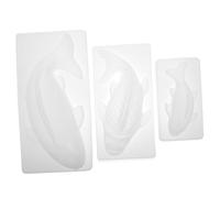 Ipetboom 3Pcs Fish Shaped DIY Jelly Rice Cake Molds Heat-Resistant Food Safe Baking Chocolate Fondant Candy Mold for Homemade Pastry Desserts