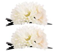 Ipetboom 3pcs Floral Hair Clips Chrysanthemum Flower Barrettes Elegant Accessories for Weddings Parties Dances Fresh Summer Hair Ornaments