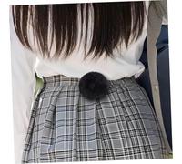 Ipetboom 3pcs Fluffy Pom Pom Balls with Pins Soft Plush Craft Pompoms for Beanies Shoes Clothes Decoration DIY Accessories in White Red Black