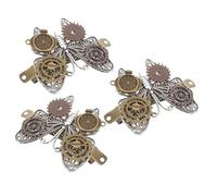 Ipetboom 3pcs Gear Butterfly Hairpin Steampunk Alloy Spring Hair Clips for Woman Girl Hairdressing Festival Decoration