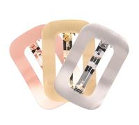 Ipetboom 3pcs Geometric Spring Hair Clips Lay Flat Hairpin for Girls Styling Head Hair Slides