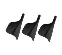 Ipetboom 3pcs Hair Mask Face Mask Hairdressing Shield Handle Hair Cutting Dyeing Makeup Hairspray Face Cover Black Plastic Reusable Salon Barber