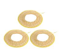 Ipetboom 3pcs Hard Hat Sun Visor Brim Guard 45cm Wide Brim Sunshade Straw Breathable Neck Protector for Outdoor Construction Work Summer Sun Protection