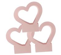 Ipetboom 3Pcs Heart Shaped Floral Gift Boxes Paper Flower Basket Handheld Floral Container for Wedding Birthday Home Decor Wear Resistant Material