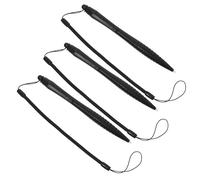 Ipetboom 3pcs High Sensitivity Resistive Touchscreen Stylus Pens with Elastic Anti-Lost Lanyard for Tablets and Mobile Phones, Black Drawing Pens Suitable for Artists and Students