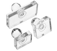 Ipetboom 3pcs Highlighter Pressing Wand Eyeshadow Pressing Device 1.18x1.10x0.79in Plastic Smooth and Even Finish On-the-go Touchups DIY Makeup Personal Use