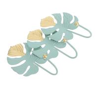 Ipetboom 3pcs Leaf Shaped Metal Wall Hooks Heavy Duty Iron Holder Rustic Farmhouse Decorative Hangers for Coats Hats Towels Bags Bedroom Bathroom Storage