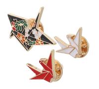 Ipetboom 3PCS Lovely Brooch Creative Alloy Breastpin Unique Cartoon Badge for Clothing Accessories Red White for Casual Formal Events