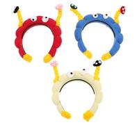 Ipetboom 3pcs Makeup Headband: Big Eyes Headband Cute Funny Hair Hoop Face Washing Head Wraps For Women Shower Spa Beauty Yoga Skincare
