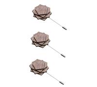Ipetboom 3pcs Men Boutonniere Pin for Wedding Flower Lapel Pins Elegant Decorative