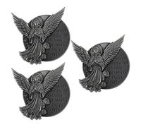 Ipetboom 3pcs Metal Angel Visor Clips for Cars - Inspirational Guardian Angel Safety Accessory - Christian Car Blessing Charm for Drivers, Parents Teens