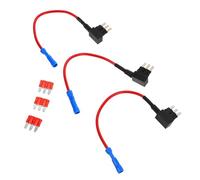 Ipetboom 3Pcs Mini Automotive Fuse Tap Kit with Low Profile Car Fuse Block Adapter for Car Circuit Expansion and Electrical Modifications