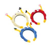 Ipetboom 3pcs Mushroom Head Bopper Cute Elastic Spa Headbands for Face Wash Makeup Skincare Hair Wraps Lightweight Comfortable Hairbands for Women Yoga