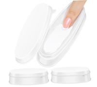 Ipetboom 3pcs Nail Dip Powder Case Set French Style Manicure Tray for Nail Art Powder Collection for Home Diy and Salon Use Includes Glitter Holders and Remover Brush