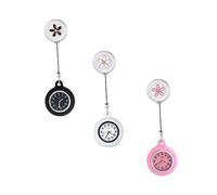Ipetboom 3pcs Nurse Women Retractable Pocket Watch Hanging Decor for Nurse Week
