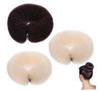 Ipetboom 3pcs Nylon Hair Curler Bun Maker Bendy Roller DIY Styling Hair Accessories for Women Easy Ponytail Holder Random Color