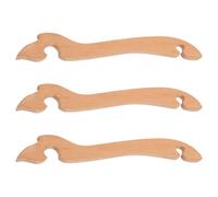 Ipetboom 3pcs Oven Rack Puller Tool Set with Curved Wooden Handles - Heat Resistant Baking Rack Lifter for Toaster Oven, Air Fryer Shelf Remover, Hot Tray Kitchen Accessory