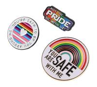 Ipetboom 3pcs Rainbow Heart-shaped Enamel Brooch Pins Metal Pride Badge for Collar Backpack Hat Decoration with Secure Closure Vibrant Colors for Everyday and Special Occasion Accessories