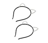 Ipetboom 3pcs Rhinestone Cat Ears Headband for Women Sparkling Crystal Hair Accessories for Halloween Parties Cosplay Glamorous Cat Headwear