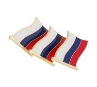 Ipetboom 3PCS Russian Flag Metal Badge Pin Enamel Brooches for Clothes Embellishment Patriotic Lapel Pins with Finish for Men Women Hats Bags and Events