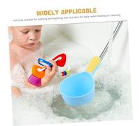 Ipetboom 3pcs Shampoo Rinse Cups with Non-Slip Handle Ergonomic Soft Plastic Bathing Mugs for Newborn Hair Wash Multi-Purpose Blue Bath Rinse Cups for Daily Use