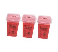 Ipetboom 3pcs Sharps Container with Flip Open Lid for Safe Needle Disposal Waste Bin for Home Labs and Beauty Salons Clearly Labeled Sharps Disposal Storage Box