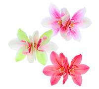 Ipetboom 3pcs Simulation Cymbidium Orchid Hairpins Cute Decorative Floral Hair Clips for Women for Beach and Vacation Use Tropical Style Hair Accessories