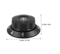 Ipetboom 3pcs Temperature Adjustment Knob Covers for Oven Stove Gas Burner Thermostat Switch Replacement Control Switch Caps for Kitchen Water Heater Deep Fryer Easy No-tool Installation