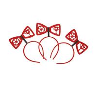 Ipetboom 3pcs Unique Bow-shaped Football Headband for Sports Events Women Party Accessory