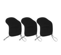 Ipetboom 3pcs Violin Chin Support Pad Soft Cotton Chinrest Cushion for 4/4 3/4 Violins, Black Effective Vibration Isolation Slip Prevention, for Solo Practice Music Lessons